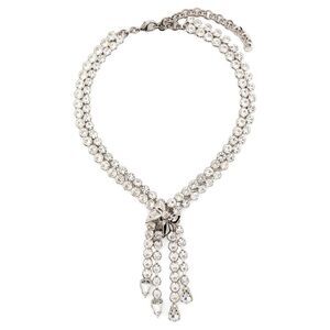Alessandra Rich Women's Bow Crystals Necklace